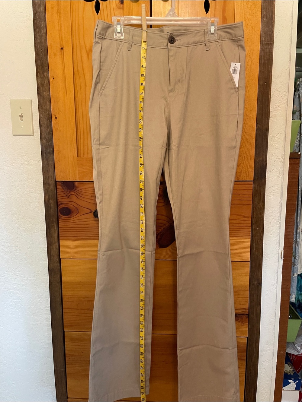 Old Navy Tan Twill bootcut pants size 10 Tall